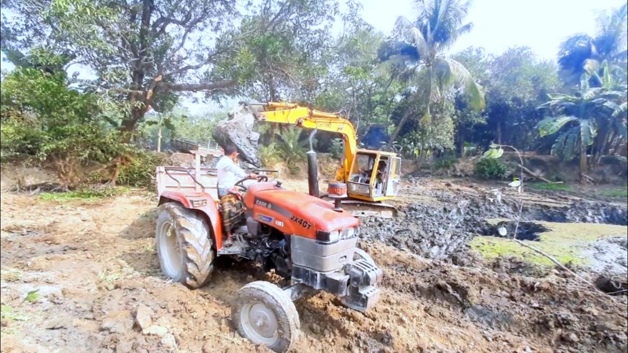 Tracktor Stick jx40t tractor stuck in mud | tractor video | tractor stunt | john deere ...