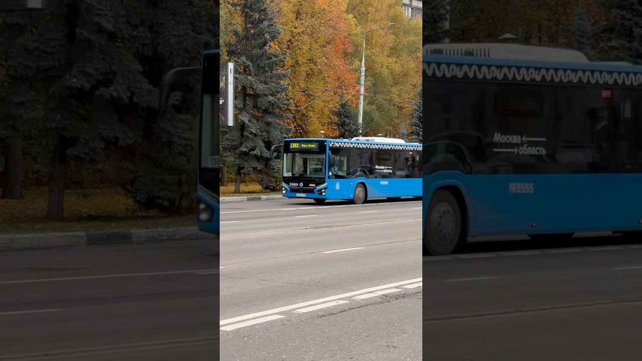 Новый ЛиАЗ NG по маршруту 1383 на ул. Дружбы, г. Химки