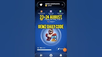 23-24 August Gemz daily code |  gemz daily code 23-24 August #money #crypto #gemz