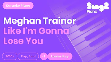 Like I'm Gonna Lose You (Lower Key - Piano karaoke demo)