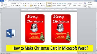 How to Make Christmas Card in MS Word | Insert Christmas Clipart | screenshot 3