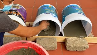 Creative With Plastic Container - The Simplest Way To Make Cement Flower Pots by Amazing Craft DIY 7,207 views 4 months ago 10 minutes, 10 seconds