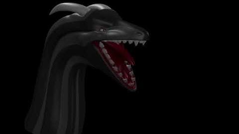 Black Dragon - Modeling, Texturing, Rigging in Blender (WIP 30) - Test Render