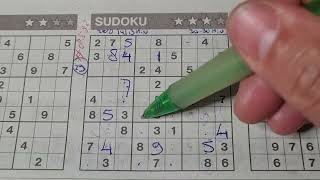 (#8592) Friday Three Stars Sudoku puzzle. Bonus Extra edition. 05-24-2024  part 1 of 4