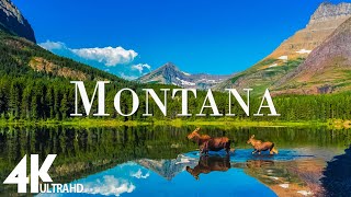 FLYING OVER MONTANA (4K UHD) - Amazing Beautiful Nature Scenery with Piano  Music - 4K Video HD