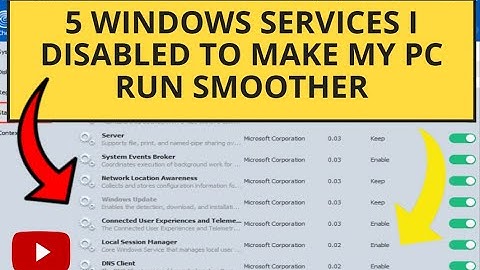 5 Windows Services I DISABLED to make my PC run SMOOTHER