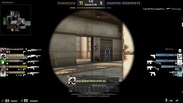 CSGO scout no scope headshot!