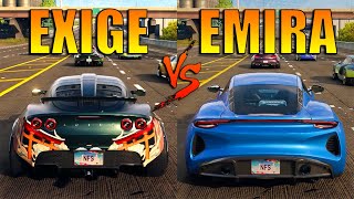 NFS Unbound - Lotus Exige S vs Lotus Emira (Best Engine Fully Upgraded S+ 400+)