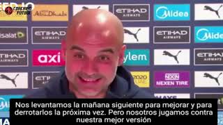 Pep Guardiola sobre la presión de ganar, sobre cuál es el verdadero adversario del futbolista.