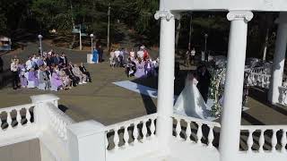 Видео съёмка свадьбы на дрон