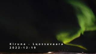 Norhtern Lights Timelapse 2022-12-19 Kiruna Luossavaara