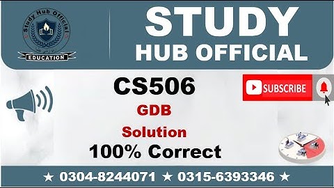 CS506 GDB Solution Fall 2022 By Study Hub Official