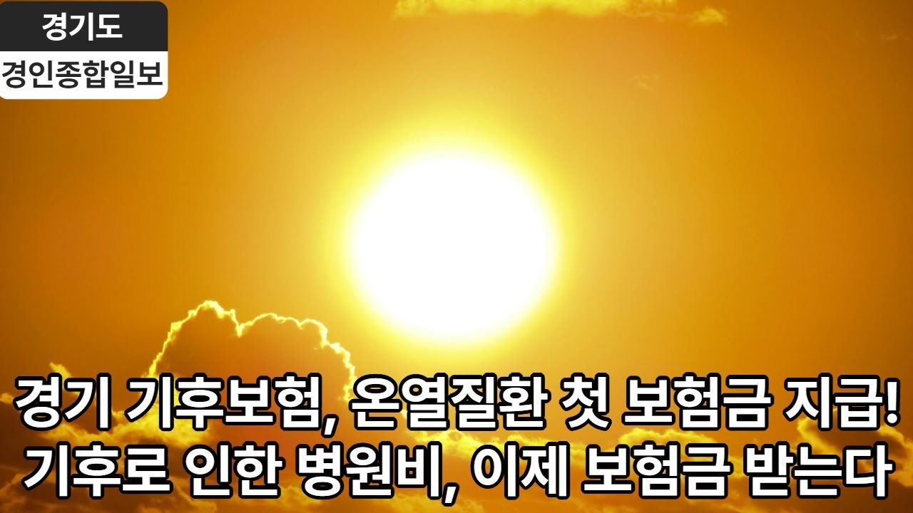 ‘경기 기후보험’, 온열질환자에 첫 보험금 지급