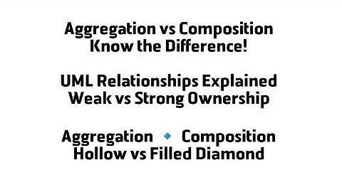 Aggregation vs Composition in UML | UML Relationship Explained | Software Engineering