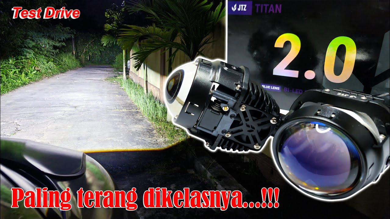 Test Drive Projector Biled JTZ Titan 2.0 50/60W - YouTube