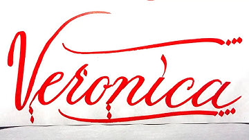 Veronica Name Signature Calligraphy Status | How to write with Cut Maker  #calligraphy #cursive
