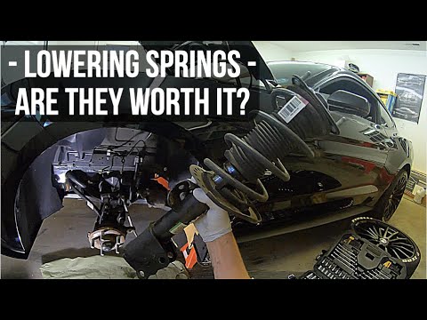 How to install lowering springs on a Mustang GT - YouTube