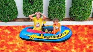 The Floor is lava and more kids videos with animation Vlad and Niki