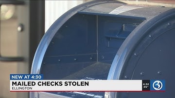 VIDEO: Mailed checks stolen from Ellington Post Office