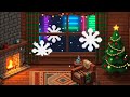 80s Christmas Ambience 🎁 Dreamy Synthwave 2026 | Cozy Retrowave Fireplace & Snowfall