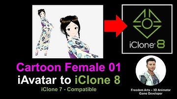 Freedom 3D Cartoon Female 01 to iClone 8 - iAvatar Sharing