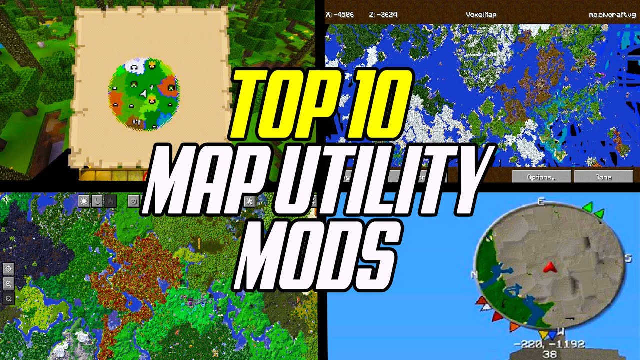 Top 10 Minecraft Map & Utility Mods - YouTube