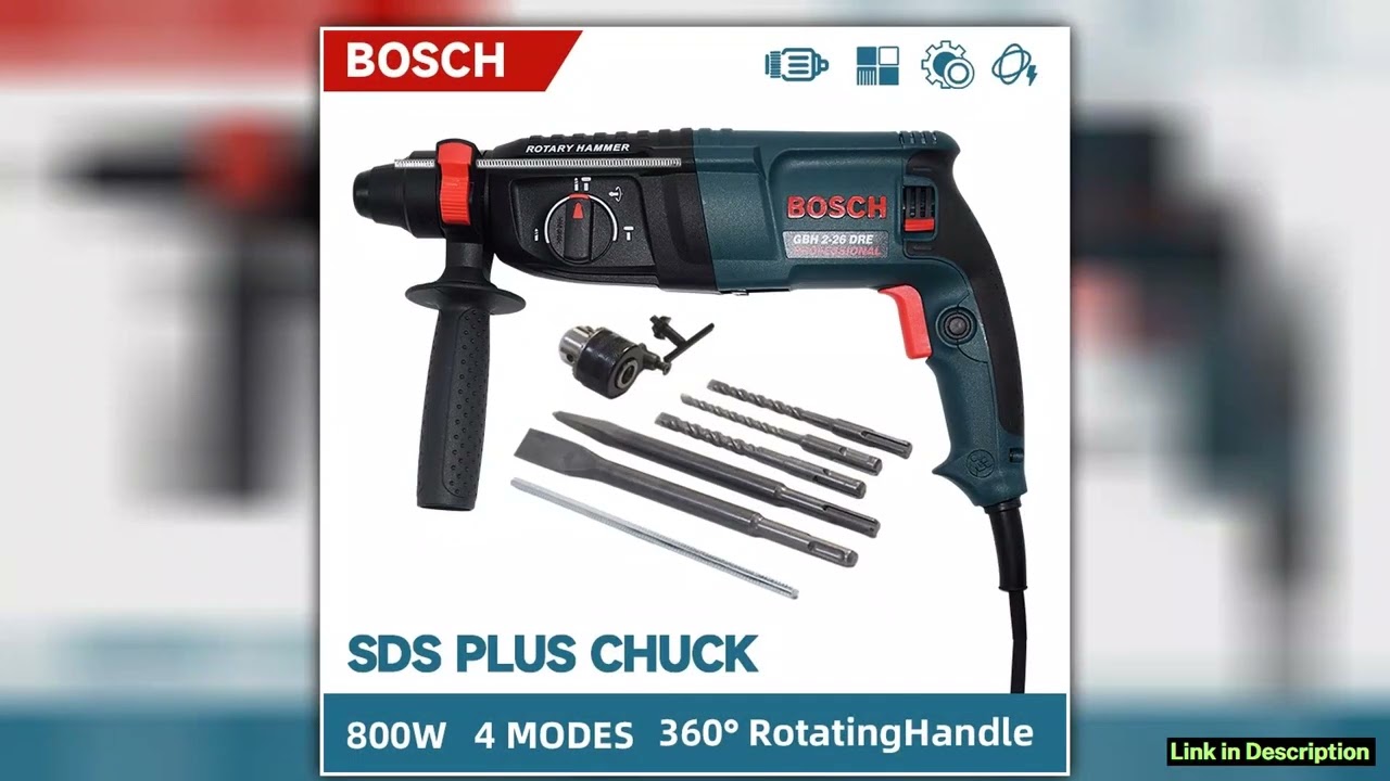 Original BOSCH GBH Rotary Hammer Drill Storage Box Accessories IndustrialGrade Power Tool for Drill