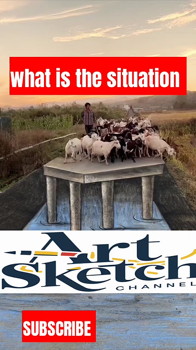 How will the sheep react if they see the road broken? #shorts #short #viral #situation #drawing #dro