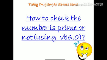 How to check given number prime or not VB 6.0