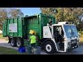 Lime Green Waste Management Mack LEU Heil Recycler 2000