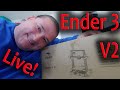 T3DP Live Creality Ender 3 V2 Unbox, Build, Print
