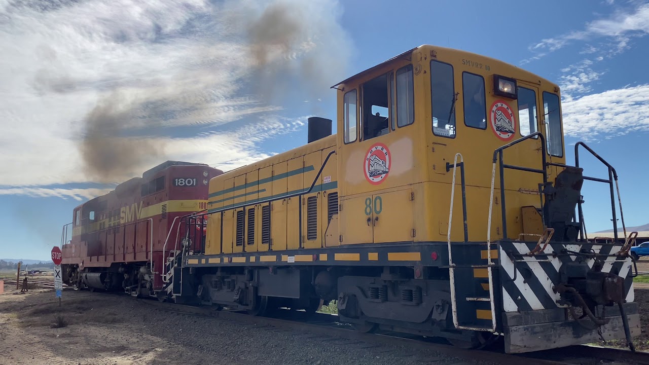 Santa Maria Valley Railroad 70 Tonner SMVRR 80 Working Betteravia, CA 11/11/2020