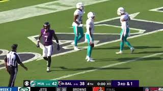 DOLPHINS WIN IN 21 POINT COMEBACK VS RAVENS Cinematic Recap Miami Dolphins Comeback Win Against The Ravens
