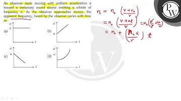 An observer starts moving with uniform acceleration \( a \) toward ...