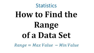 How to Find the Range of a Data Set