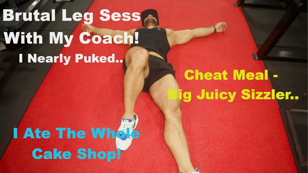 Brutal Leg Workout With My Coach + Big Juicy Sizzler & I Ate The Whole Cake Shop!