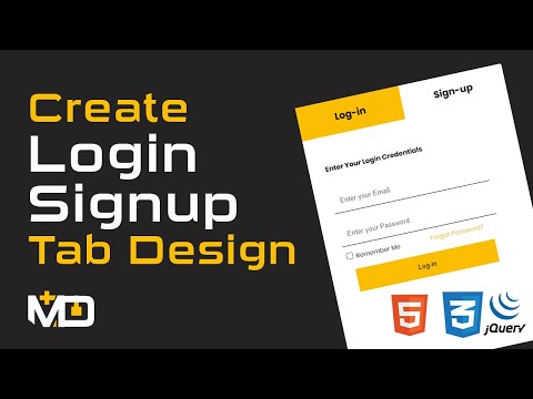 Login/Signup Form Tabs with HTML/CSS & jQuery