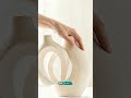 Snuggle Hollow Ceramic Vase Set – Nordic Boho Decor (2pcs, Milky White)