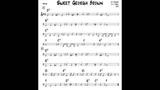 Sweet Georgia Brown  Play along - Backing track (C key score violin/guitar/piano) chords