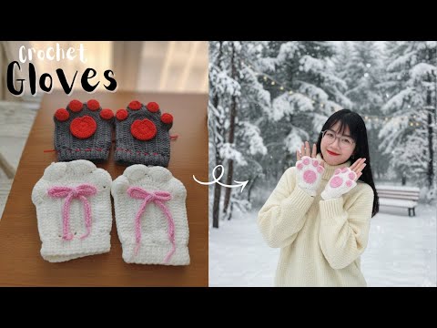 كيفية حياكة قفازات على شكل مخلب قطة لطيفة تعليمات سهلة للمبتدئين 