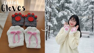 Easy Crochet Cat Paw Gloves Tutorial | Step By Step 🐾🐾 Christmas Series #6