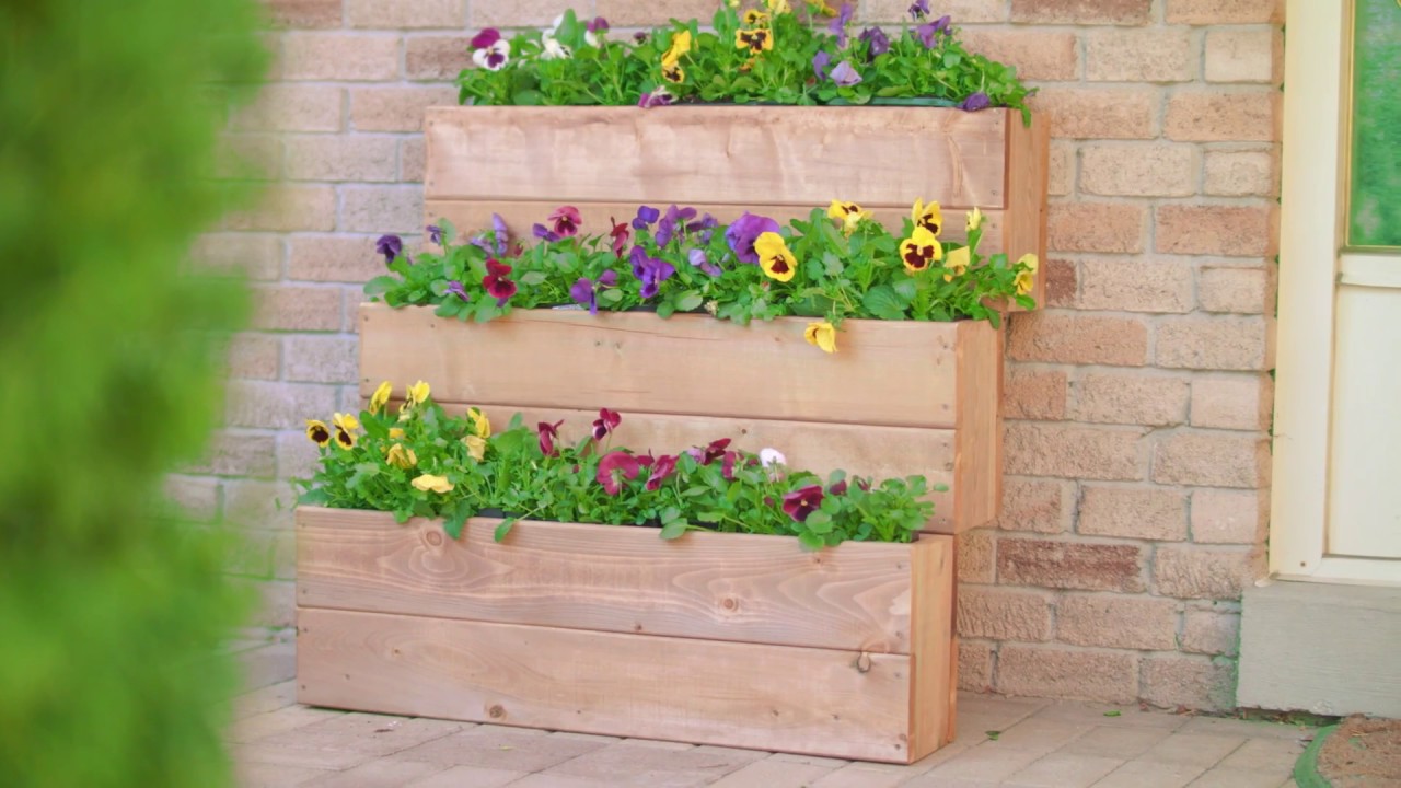 CONSTRUCTION D’UNE JARDINIÈRE À TROIS NIVEAUX - YouTube