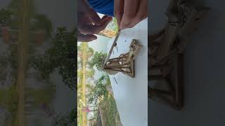 Making a miniature trebuchet machine part 4