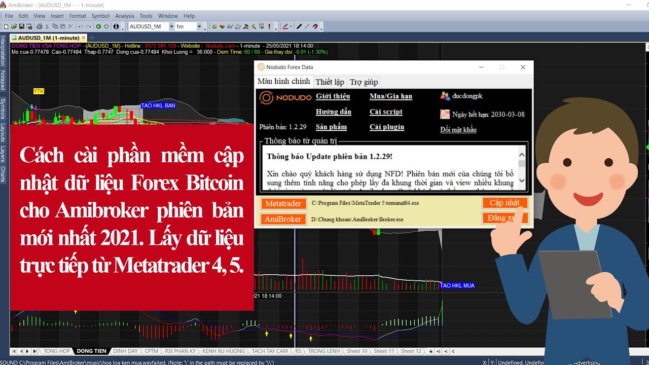 Cách cài đặt phần mềm lấy dữ liệu Forex Bitcoin cho Amibroker phiên bản  2021 - Cài đặt dễ dàng