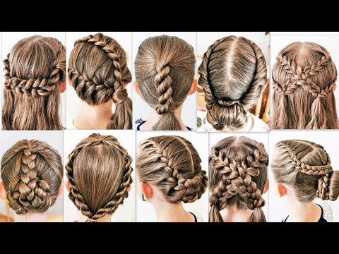 видео: 10 SIMPLE and BEAUTIFUL hairstyles for every day! Easy braided hairstyles.