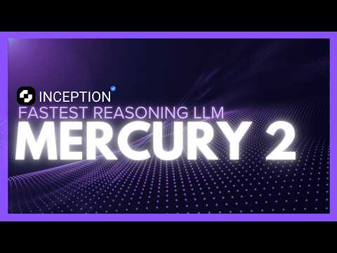 Thumbnail for Mercury 2: The World's Fastest Reasoning Model! Fast, Cheap, & Powerful! Beats Claude & Gemini!