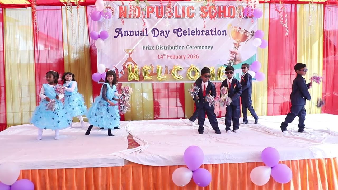 SWAG SE KARENGE SABKA SWAGAT PERFORMED BY KIDS OF LKG, UKG & 1st ON ANNUAL FUNCTION ND PUBLIC SCHOOL