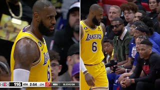 LeBron James Stares Down Russell Westbrook 👀