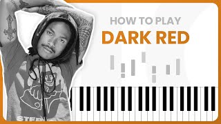 Video thumbnail of "How To Play Dark Red By Steve Lacy On Piano - Piano Tutorial (Part 1)"