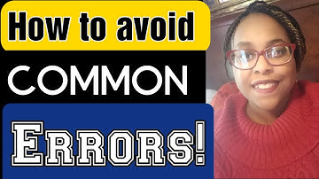 Avoiding common errors on docs.